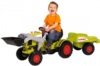 Педальный трактор погрузчик с прицепом Big Claas 800056553 для мальчиков с 3х лет