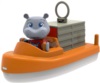 Набор лодок для водных треков Big AquaPlay 8700000261 с бегемотиком