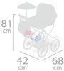 Коляска Decevas для кукол люлька с сумкой и зонтом, серия Ницца 81046 параметры