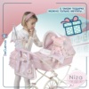 Коляска Decevas для кукол люлька с сумкой и зонтом, серия Ницца 81046