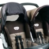 Прогулочная коляска для двойни Peg-perego Aria Twin 2013 с поднятым козырьком