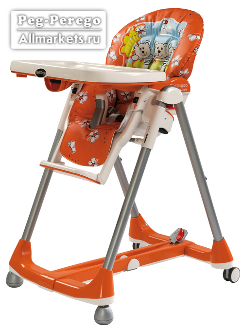 Детский стульчик для кормления Peg-Perego Prima Pappa Diner Orsi Arancio (Пег-Перего Прима Паппа Динер Орси Араньчио) 2010