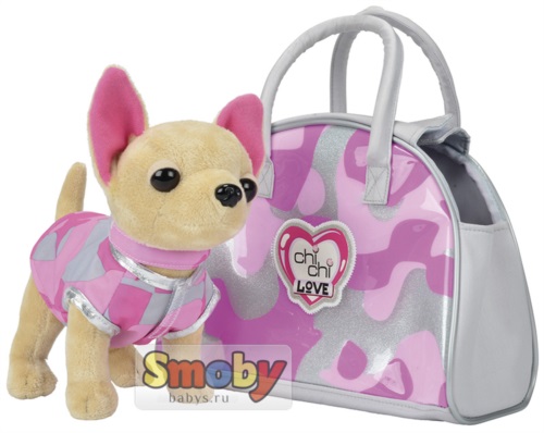 Детская плюшевая собачка Simba Chi Chi Love Чихуахуа Розовый камуфляж арт.5890597