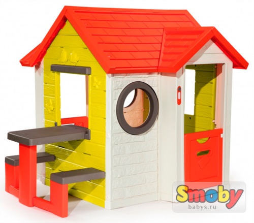 Детский домик со столом и звонком Smoby арт. 810401
