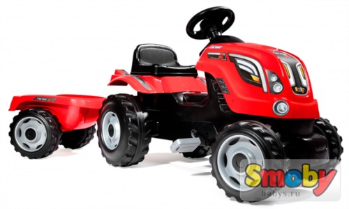 Трактор педальный XL с прицепом Claas Smoby 710108 / Смоби