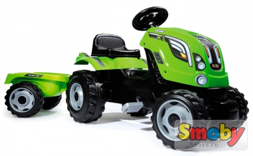 Трактор педальный XL с прицепом Claas Smoby 710111 / Смоби