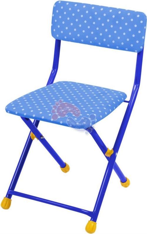 Детский стул Ника СТУ1 синий Горошек