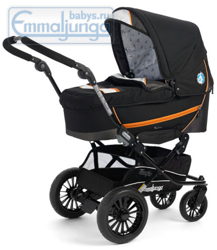 Спальная коляска Emmaljunga City Korg PP Black/Orange (Эммалюнга Сити Корг П. П. Черный/Оранжевый) 2011 