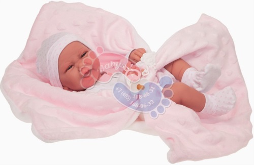 Кукла-младенец Munecas Antonio Juan Ирен в розовом 5020P 42 см