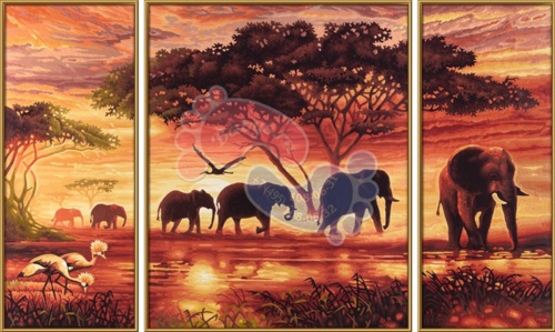 Schipper Раскраска по номерам Африканские слоны 9260455
