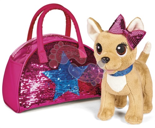 Мягкая игрушка Simba Chi Chi Love Собачка Блестящая мода с сумочкой 20 см 5893351