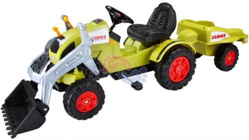 Детский педальный трактор погрузчик с прицепом Big Claas 800056553