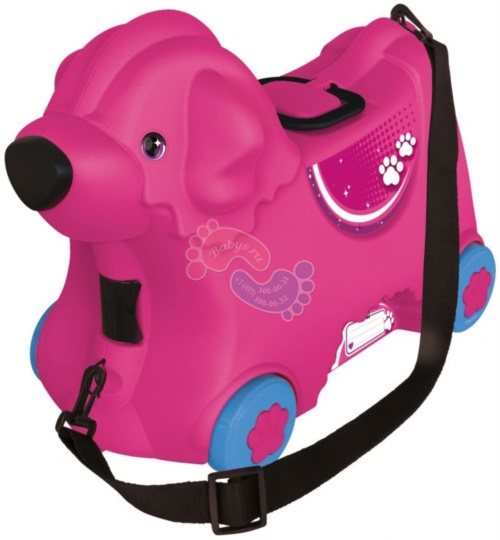 Детский чемодан на колесиках розовый BIG 55353