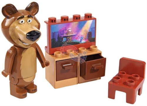 Детский конструктор Маша и Медведь BIG TV Set стартовый набор 800057090-2