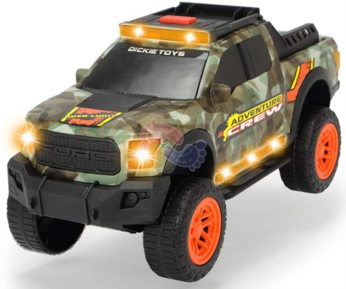 Детская машинка Dickie Toys Adventure Ford F150 Raptor, свет, звук 3756001 