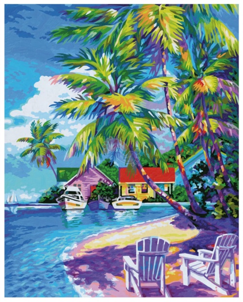 Раскраска по номерам Schipper Солнечные Карибы 40х50 см 9130830 