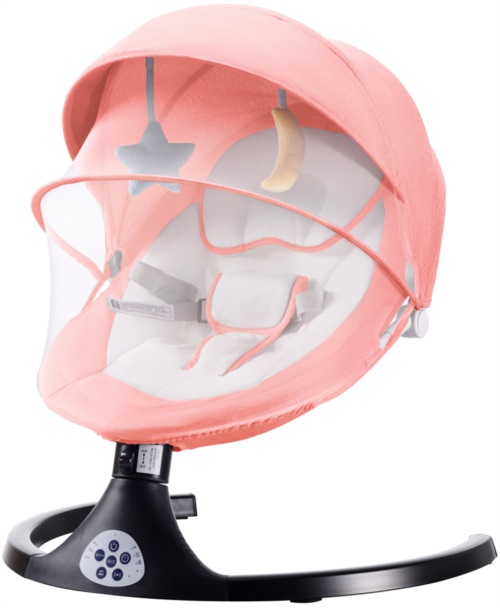 Электронные качели для новорожденных, Baby Swing Chair с ДУ и Bluetouth Aelita Baby Swing Chair Pink