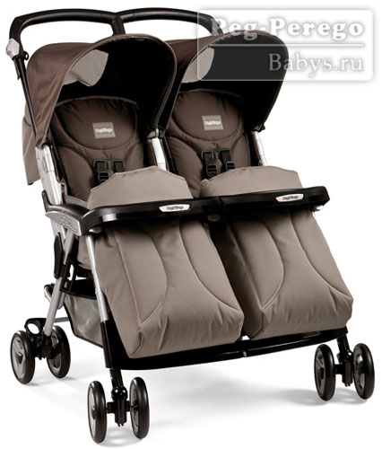 Детская прогулочная коляска Peg-Perego Aria Twin Marte (Пег-Перего Ария Твин Мокка) 2013