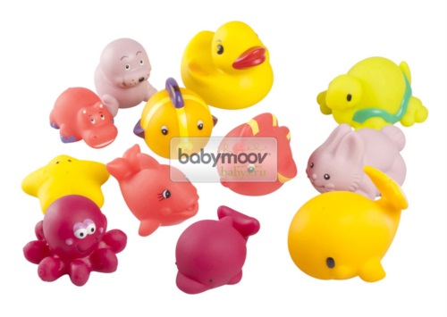 Набор игрушек для купания морские жители, 12 штук Babymoov арт. ВМ104921