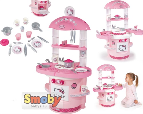 Моя первая Кухня Smoby Hello Kitty арт.24078 (Смоби Хэллоу Китти)