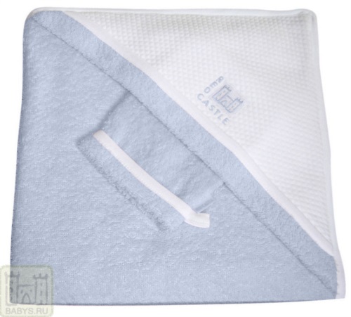 Полотенце Red Castle Hooded Towel с уголком + варежка (голубой-белый). Арт: 030431