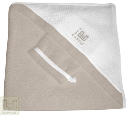 Полотенце Red Castle Hooded Towel с уголком + варежка (цвет серый-белый). Арт: 030451