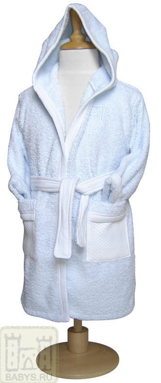 Махровый халат Red Castle bathrobe от 12 до 24 месяцев (цвет голубой-белый). Арт: 030531