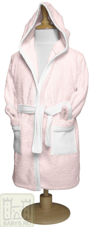 Махровый халат Red Castle bathrobe от 12 до 24 месяцев (цвет розовый-белый). Арт: 030534