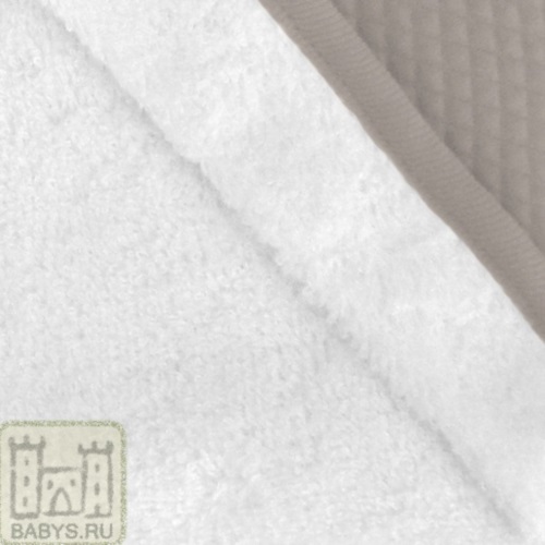 Red Castle Махровое полотенце-фартук с уголком от 0 до 36 месяцев, белое-серое. Арт: 030847