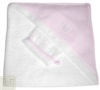 Полотенце Red Castle Hooded Towel с уголком + варежка (белый-розовый). Арт: 030404